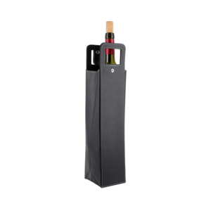 HO-016, Porta botella de curpiel con asa y broche