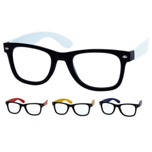 7004, Montura de gafas sin lentes de original diseño bicolor en variados tonos.