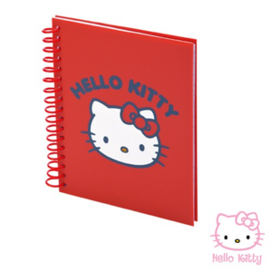 7264, Libreta de anillas de Hello Kitty con tapas en diseño gatita de la marca. Incluye 80 hojas de distribución a una raya. Portada Rígida. 80 Hojas