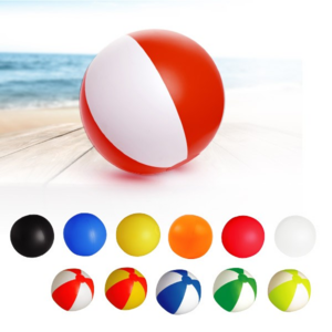 8094, Balón inflable de PVC en variada gama de vivos colores. Disponible en diseños monocolor y bicolor. Medidas Desinflado: 37 cm. Inflado: 28 cm