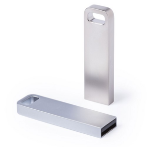 5847 16GB, Memoria USB de 16GB de capacidad, de acabado metálico en mate y diseño minimalista, diseñada para llevar en el llavero. Presentada en estuche individual