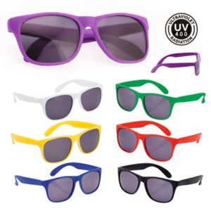4094, Gafas de sol con protección UV400 de clásico diseño. Con montura de acabado mate en divertidos colores y lentes en color negro. Protección UV400
