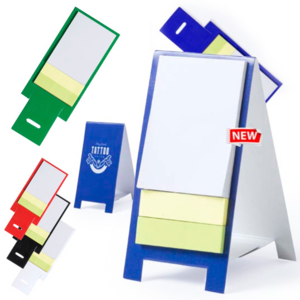 5795, Original portanotas de cartón con diseño stand en variada gama de vivos colores. Incluye 30 notas adhesivas grandes y 50 mininas adhesivas. Presentación desplegado para fácil impresión.