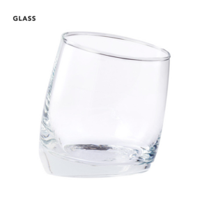 1254, Original vaso de cristal de 320ml de capacidad. Con atractivo diseño inclinado y presentado en caja individual de diseño kraft. 320 ml
