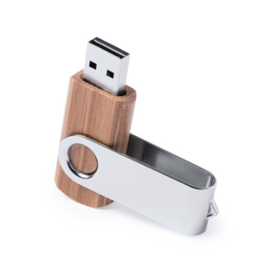 6229 16GB, Memoria USB nature de 16GB de capacidad, con mecanismo giratorio, cuerpo acabado en madera de bambú y clip metálico. Presentada en estuche individual de cartón reciclado. Presentación Individual