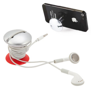 4103, Soporte para smartphone con función de soporte para auriculares (no incluidos) y sistema de fijación mediante ventosa.