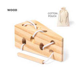 1521, Juego de habilidad fabricado en resistente madera de pino natural y en bolsa de transporte 100% algodón con cordones de cierre. Funda Algodón