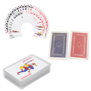 TL-017, Juego de cartas con estuche de plástico. (colores variados rojo y azul)
