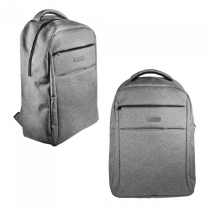 60730, Mochila de poliéster 600D con cierres negros y bolsillos frontales. El compartimento principal es ideal para llevar la laptop o porta documentos.