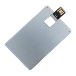MEM-CARDSS02, MEMORIA USB DE 8 GB METALICA TIPO TARJETA INCLUYE ESTUCHE DE PLASTICO