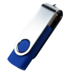 MEM-TWIS, MEMORIA USB DE 16 GB DE PLASTICO CON METAL GIRATORIO INCLUYE ESTUCHE DE PLASTICO Y COLGANTE