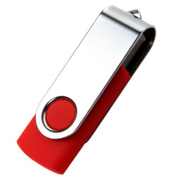 MEM-TWIS, MEMORIA USB DE 16 GB DE PLASTICO CON METAL GIRATORIO INCLUYE ESTUCHE DE PLASTICO Y COLGANTE
