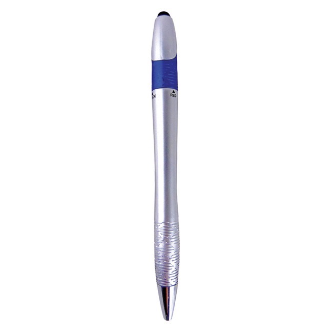BOL 217, Boligrafo Dumas Funciones: Bolígrafo y Touchpad. Sistema Twist. 3 puntas de refil: azul, rojo y negro.