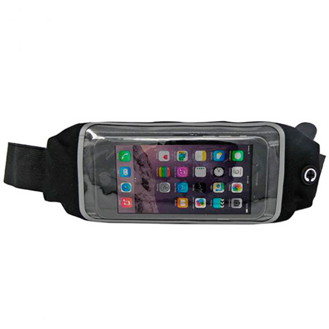 MAL 219, Sport Bag. Bolsa ajustable a la Cintura. Compartimento para Celular y Salida para Audífonos
