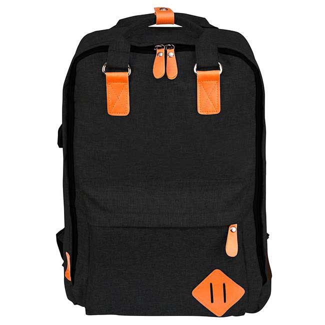MAL 609, SET MALETINES GORDON. Incluye Backpack, bolsa correa larga y bolsillo de mano. Backpack con salida para usb y audífonos. Amplio bolsillo frontal. Compartimiento inferior para laptop.