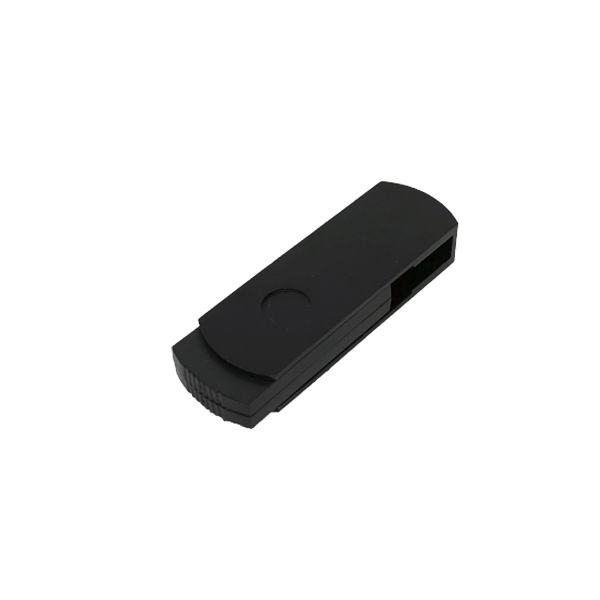 LD104-4GB, USB Giratoria Carcasa Negra de plástico con Clip Metálico de Color