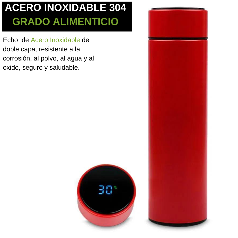 TEC157, TERMO DIGITAL “SMART” ACERO INOXIDABLE PLATA