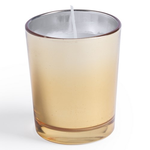 5828, Original vela aromática en recipiente de cristal de vivos colores y variadas fragancias. Disponible en aromas café, pino, lavanda, vainilla y fresa. Presentada en caja individual.