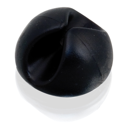 3540, Soporte adhesivo multifunción en suave caucho. Válido como soporte para mascarillas, lanyards, soporte para cables… Disponible en acabados blanco y negro. Adhesivo