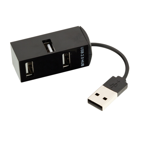 3385, Compacto puerto USB 2.0 de diseño minimalista en variados colores. Con 4 puertos USB y presentado en caja individual negra. 4 Puertos. USB 2.0