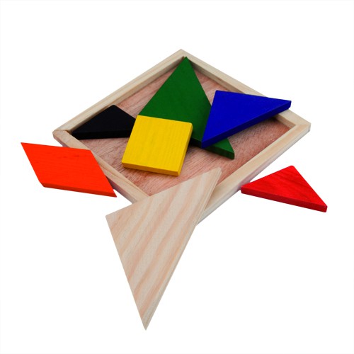 3704, Puzzle de madera con piezas multicolor para despertar el ingenio y habilidad de los más pequeños. 7 Piezas
