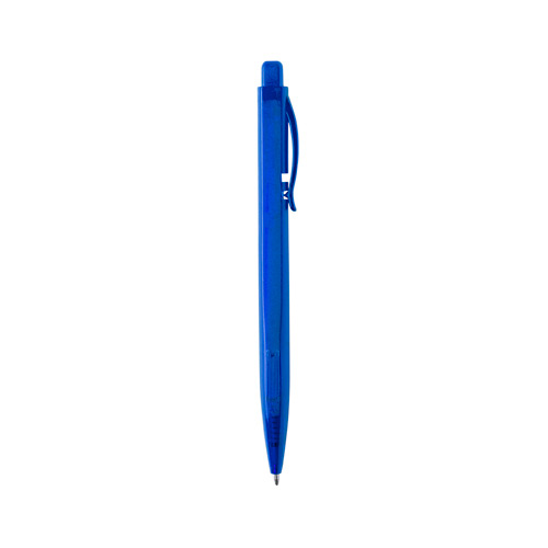 6035, Original bolígrafo con cuerpo rectangular de acabado translúcido monocolor. Con mecanismo pulsador, original clip y disponible en extensa gama de colores. Tinta azul.