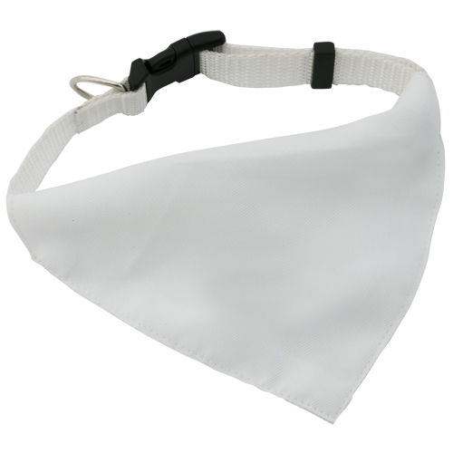 3062, Collar bandana para mascota en resistente y suave poliéster de vivos colores. Con cinta ajustable de cierre de clic y accesorio metálico para cinta de paseo. Ajustable