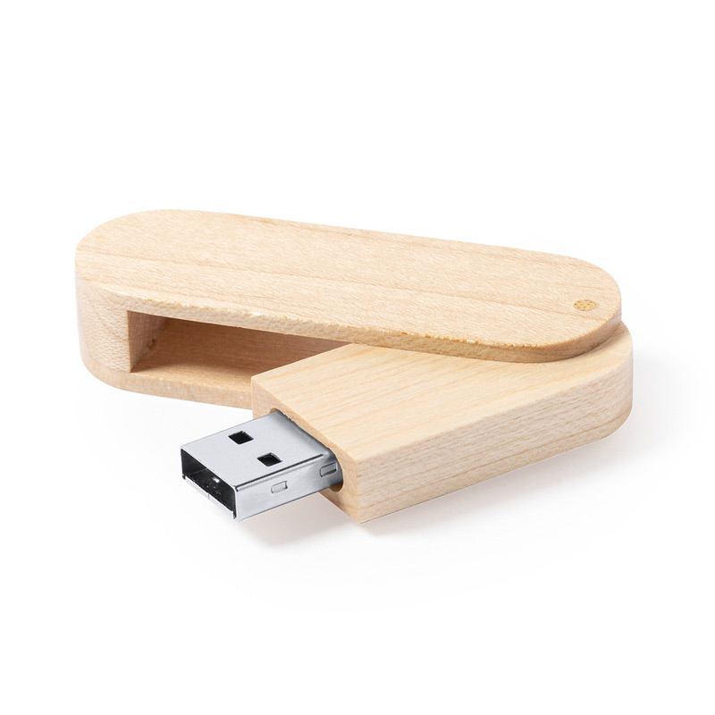 1308 16GB, Memoria USB de línea nature plegable, de 16GB de capacidad. Fabricada en madera, para así fomentar la utilización de materiales naturales. Presentada en atractiva caja de diseño eco.