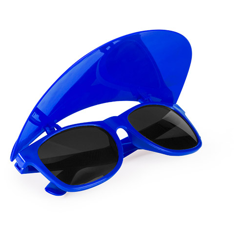4803, Gafas de sol playeras con protección UV400 de clásico diseño y con visera a juego. Con montura de acabado brillante en divertidos colores y lentes en color negro. Protección UV400
