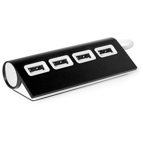 5201, Puerto USB de diseño bicolor y elegante acabado en aluminio. Incorpora 5 puertos USB 2.0 para conectar multitud de dispositivos y está especialmente diseñado para marcaje en láser. Presentado en caja individual. 4 Puertos. USB 2.0