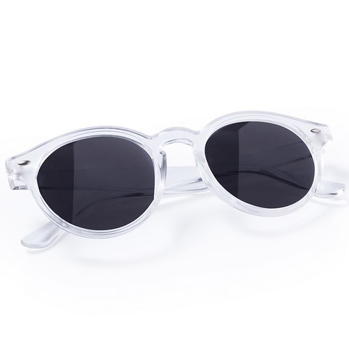 5284, Gafas de sol unisex con protección UV400 de clásico diseño circular. Con montura de diseño en variados colores y lentes en color negro. Protección UV400
