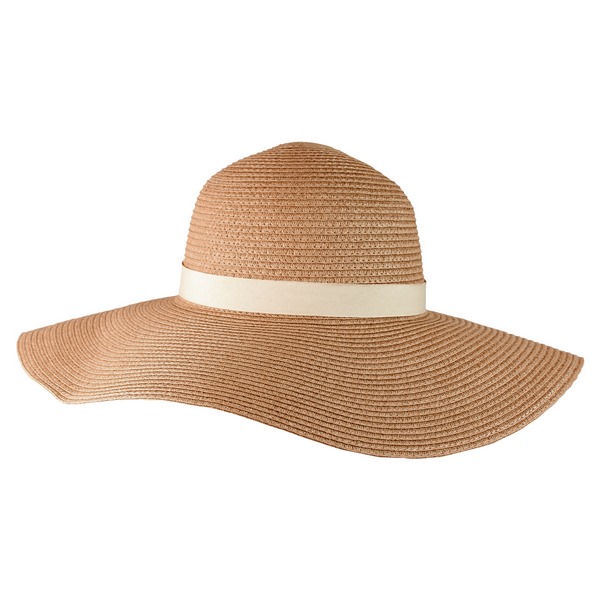 HAT 002, SOMBRERO JUNO. Sombrero de paja de papel con cinta removible en color beige con broche de velcro.