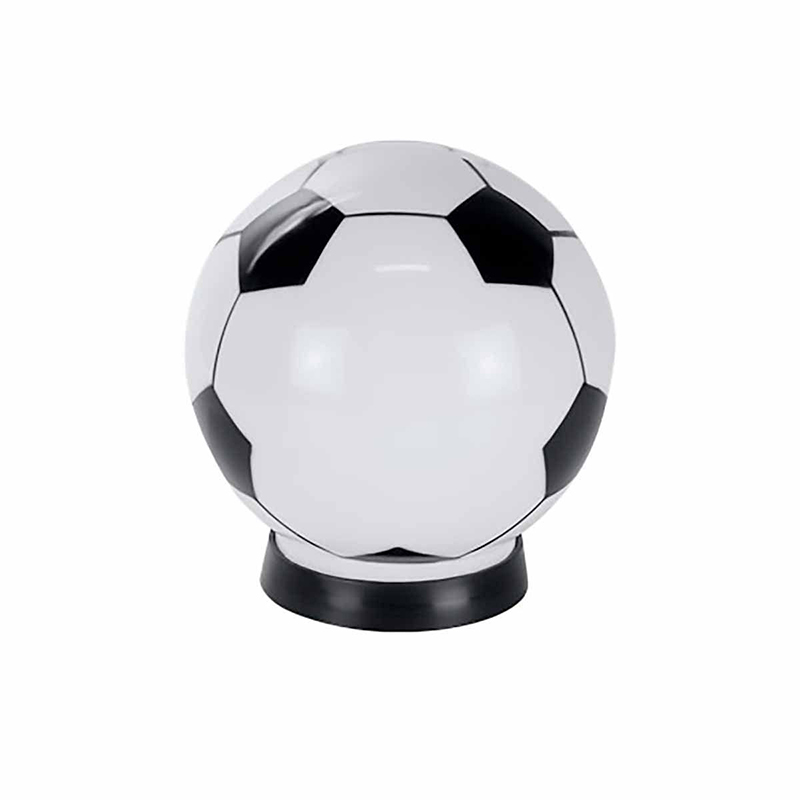INF 070-01, ALCANCIA FORMA BALÓN. Alcancía con base en forma de balón de fútbol.