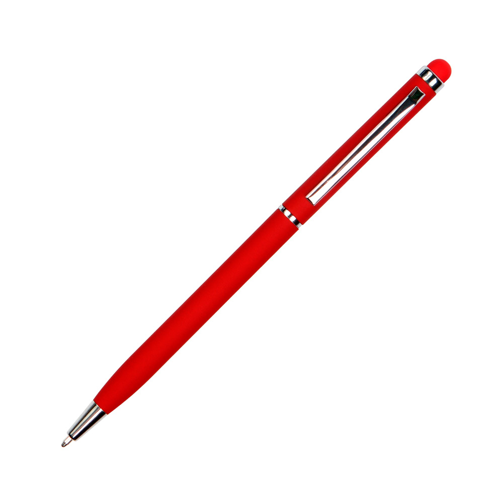 BL-175, Bolígrafo con barril de aluminio, clip metálico, punta plástica, con touch en la parte superior. Tinta de escritura azul.