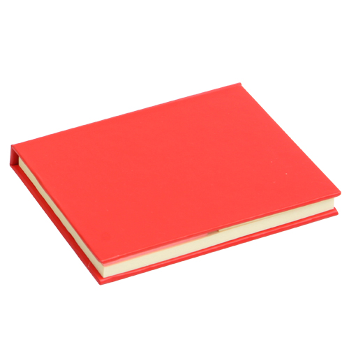 DK-049, Libreta ecologica con 50 hojas, notas adhesivas (25 hojas) y banderitas de colores (125 en 5 colores), colores: azul, rojo y carton