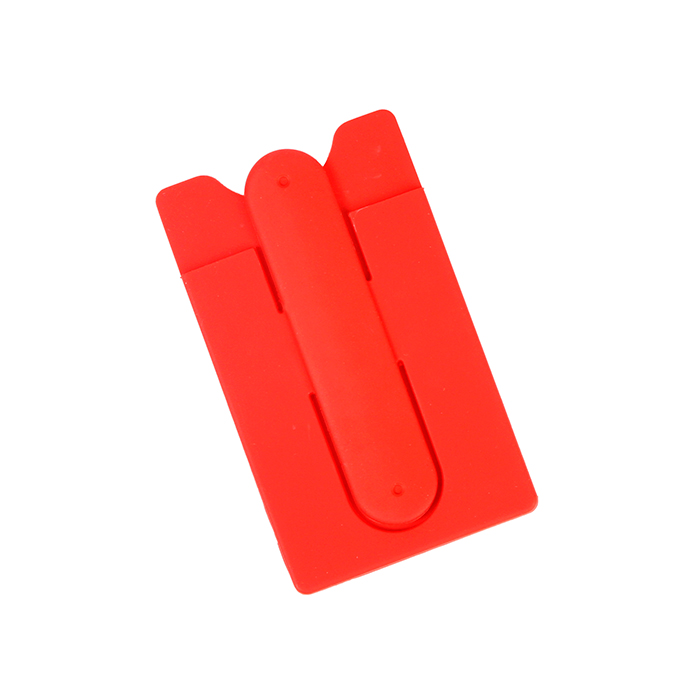 EX-053, Porta tarjetas y sporte para celular fabricado en silicon de alta densidad con adhesivo 3m, colores: azul, blanco, negro y rojo
